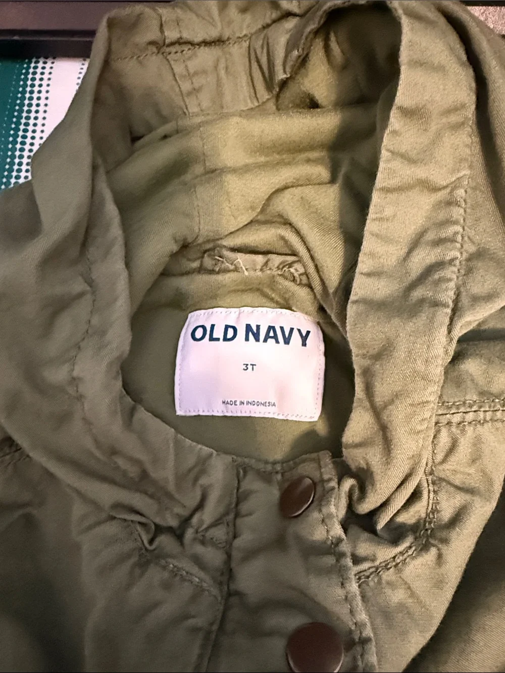 Old Navy Kids Olive Hooded Anorak Jacket